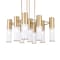 Cwi Lighting Pipes 16 Light Chandelier With Sun Gold Finish 1221P20-16-625 - alternate 4